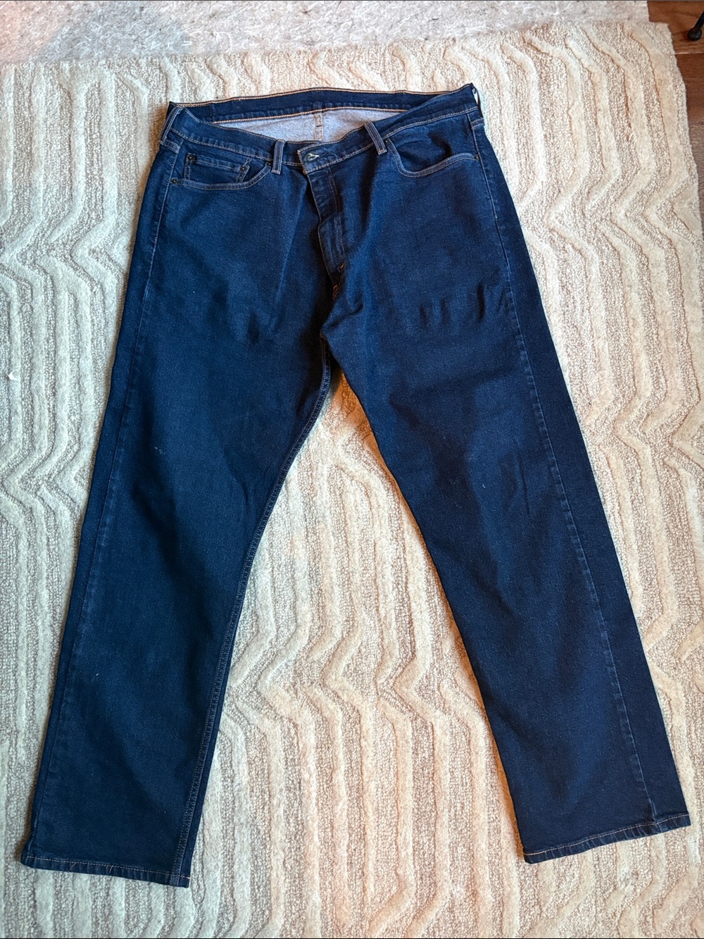 Men's Dark Blue Jeans - Classic Straight Fit